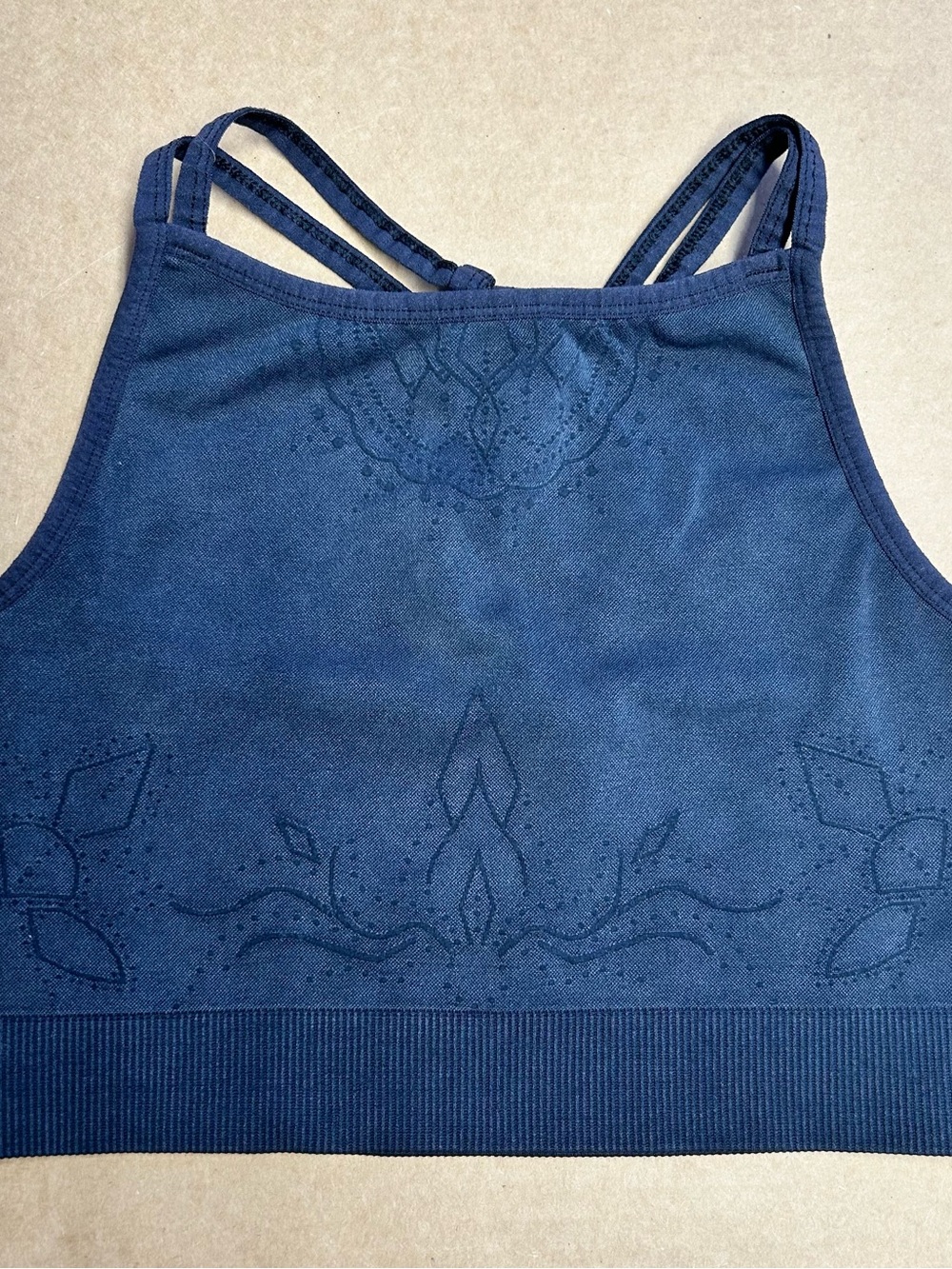 Gymshark Black Strappy Sports Bra with Designs